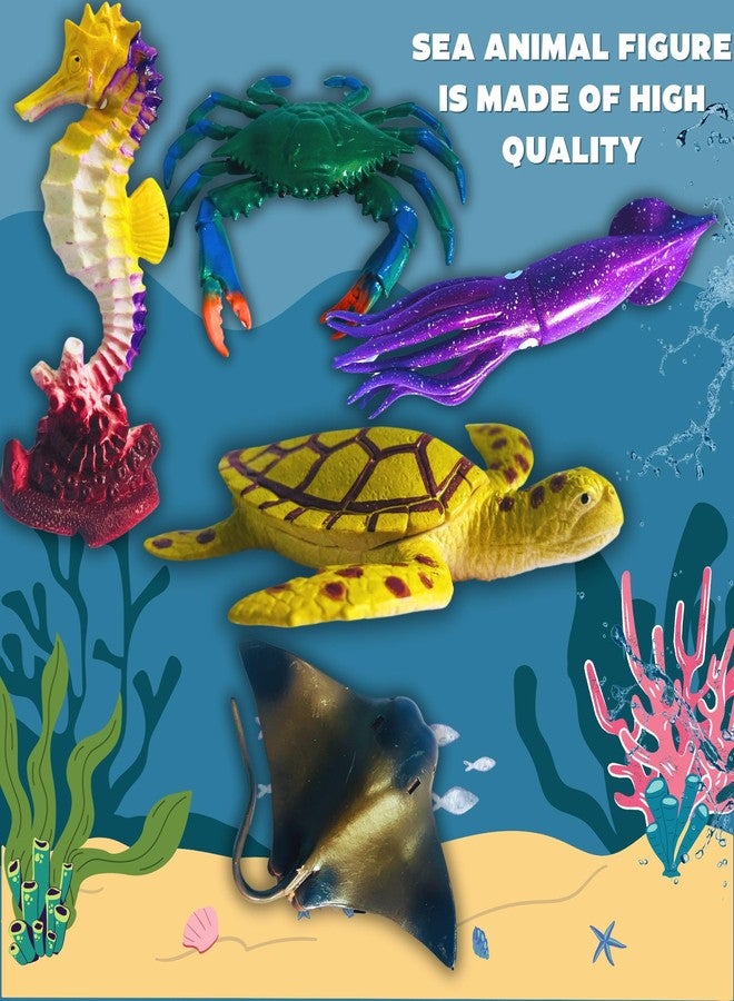 Mallexo Big Size Animals Toys for Kids Big Size for Kids 3+ Years 6PCs Fish Ocean Animal Toy Set Figure | Water Animals Birthday Gifts Water Ocean Animal Figurines Toys (Undersea Animal) - Image 2